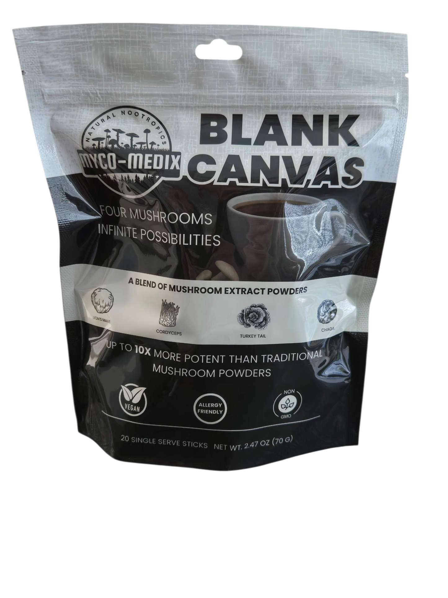 Blank Canvas – 4 Mushroom Instant Coffee