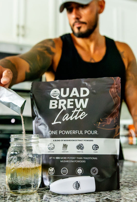 QuadBrew Latte – Functional Mushroom Coffee Boost